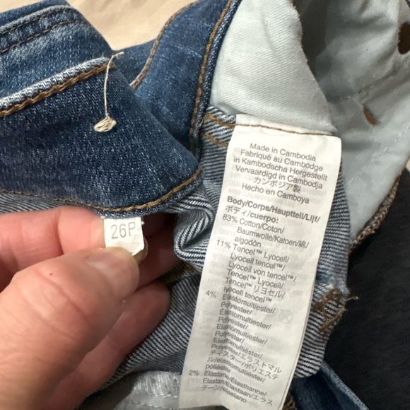 Madewell High Rise 10” skinny blue jeans size 26P - Picture 5 of 8